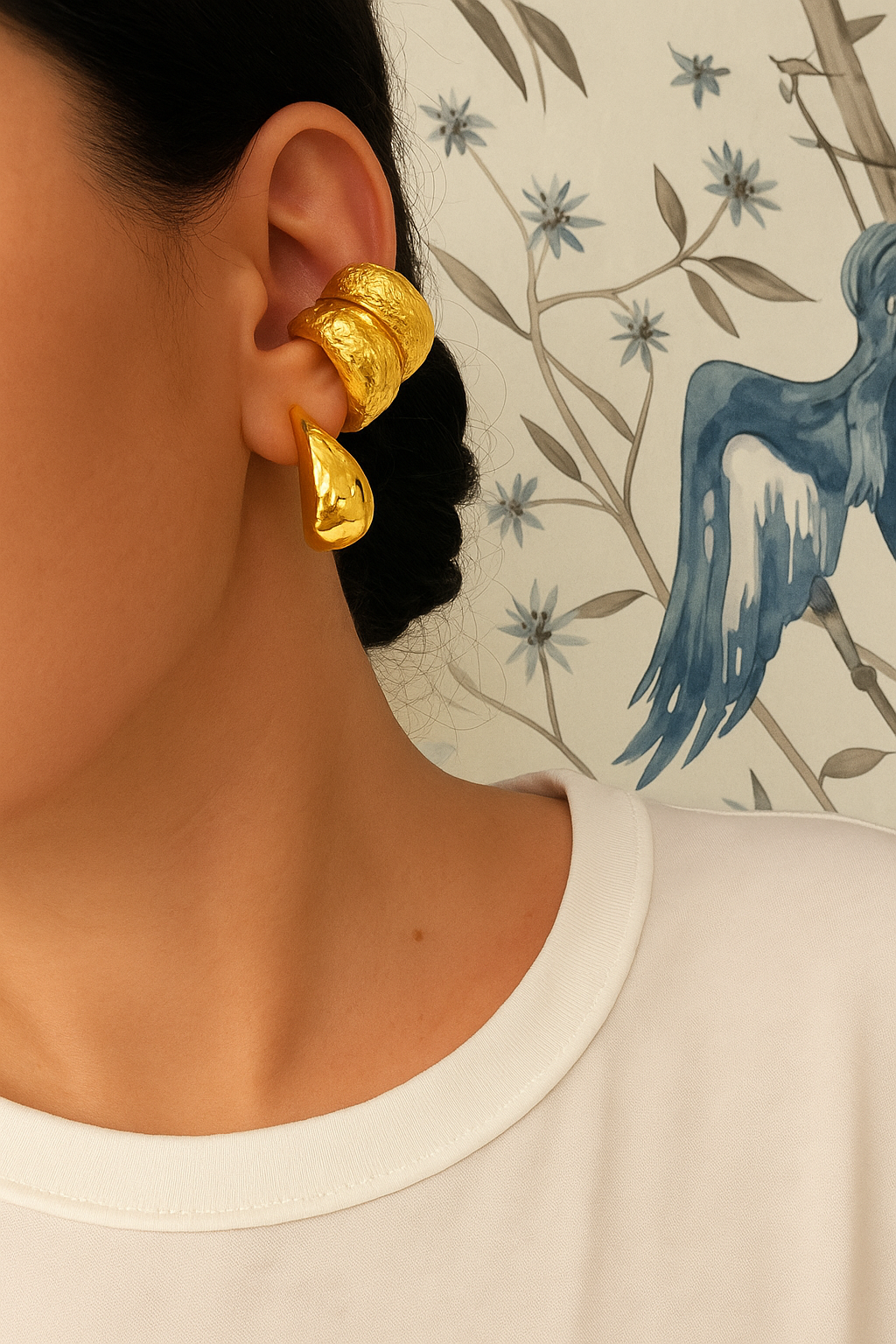 Aretes gota boheme