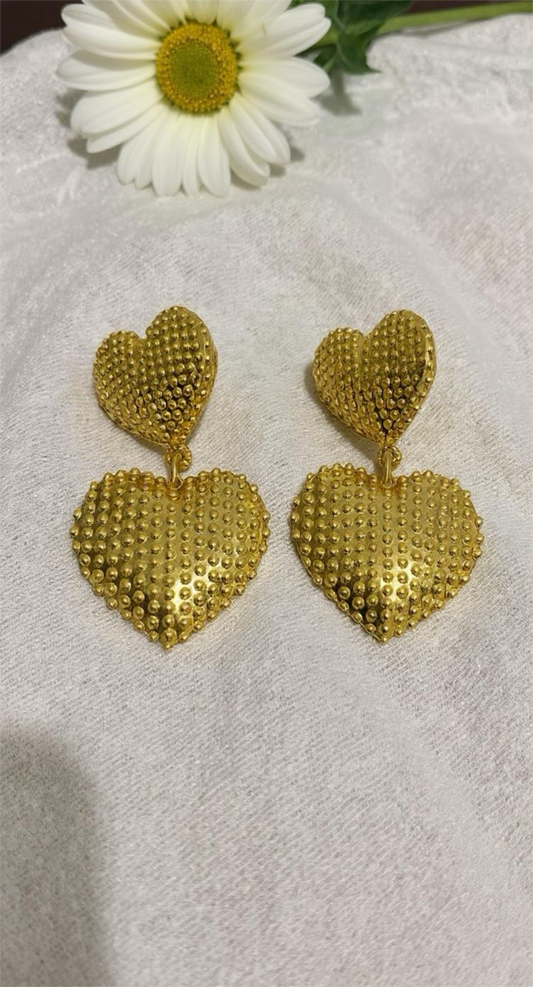 Aretes Arena Doble Corazón