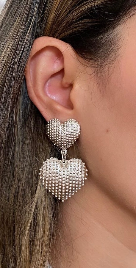 Aretes Arena Doble Corazón