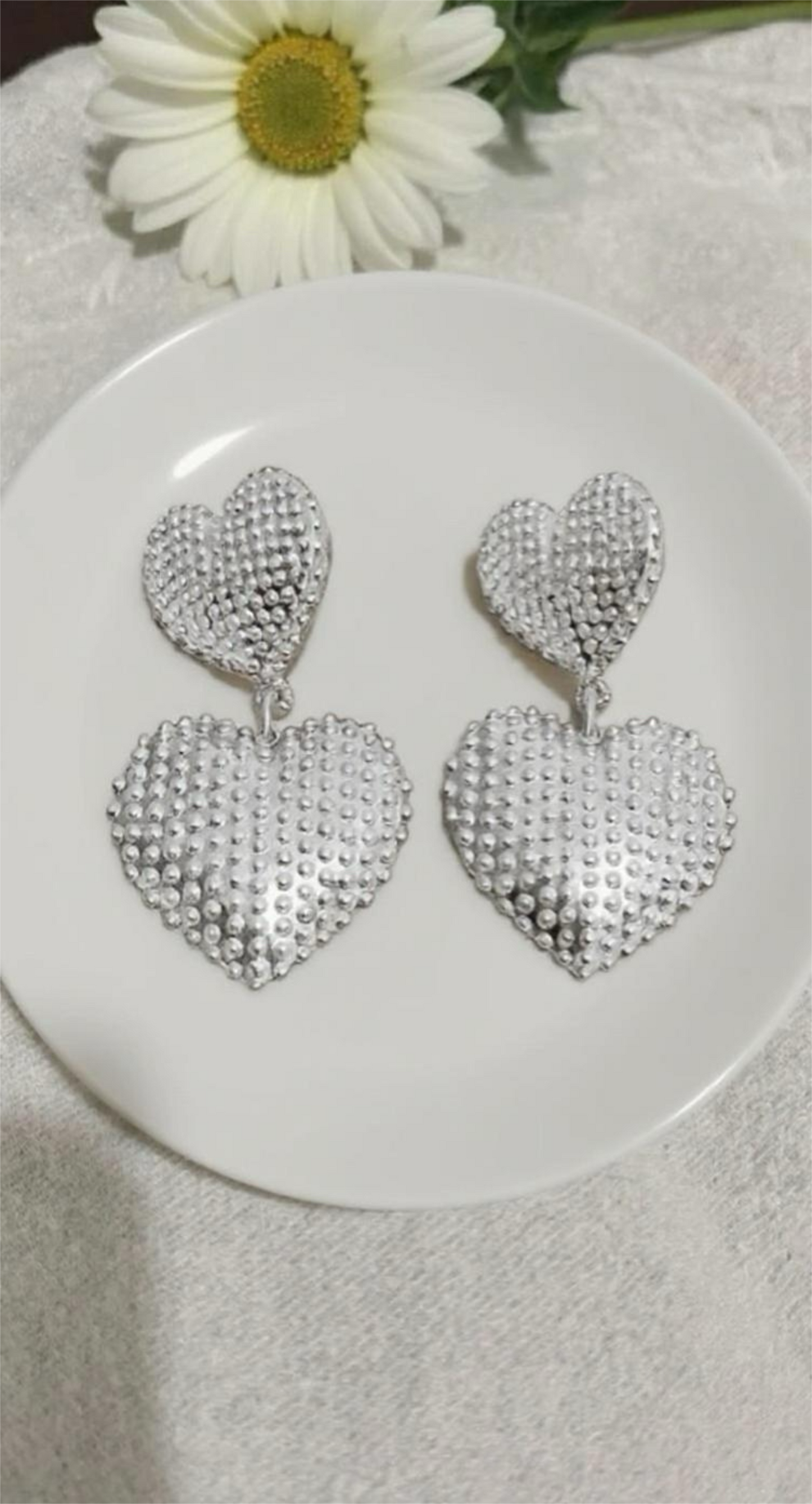 Aretes Arena Doble Corazón
